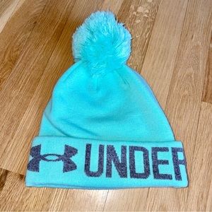 Mint Under Armour Pom Beanie